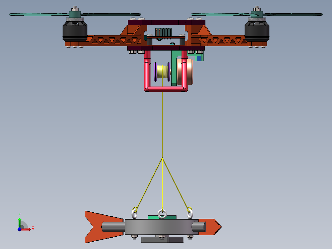 无人机环境监测前视图