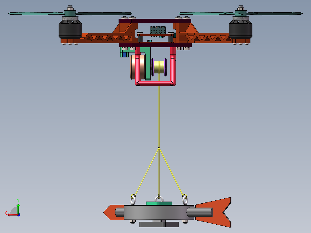 无人机环境监测后视图