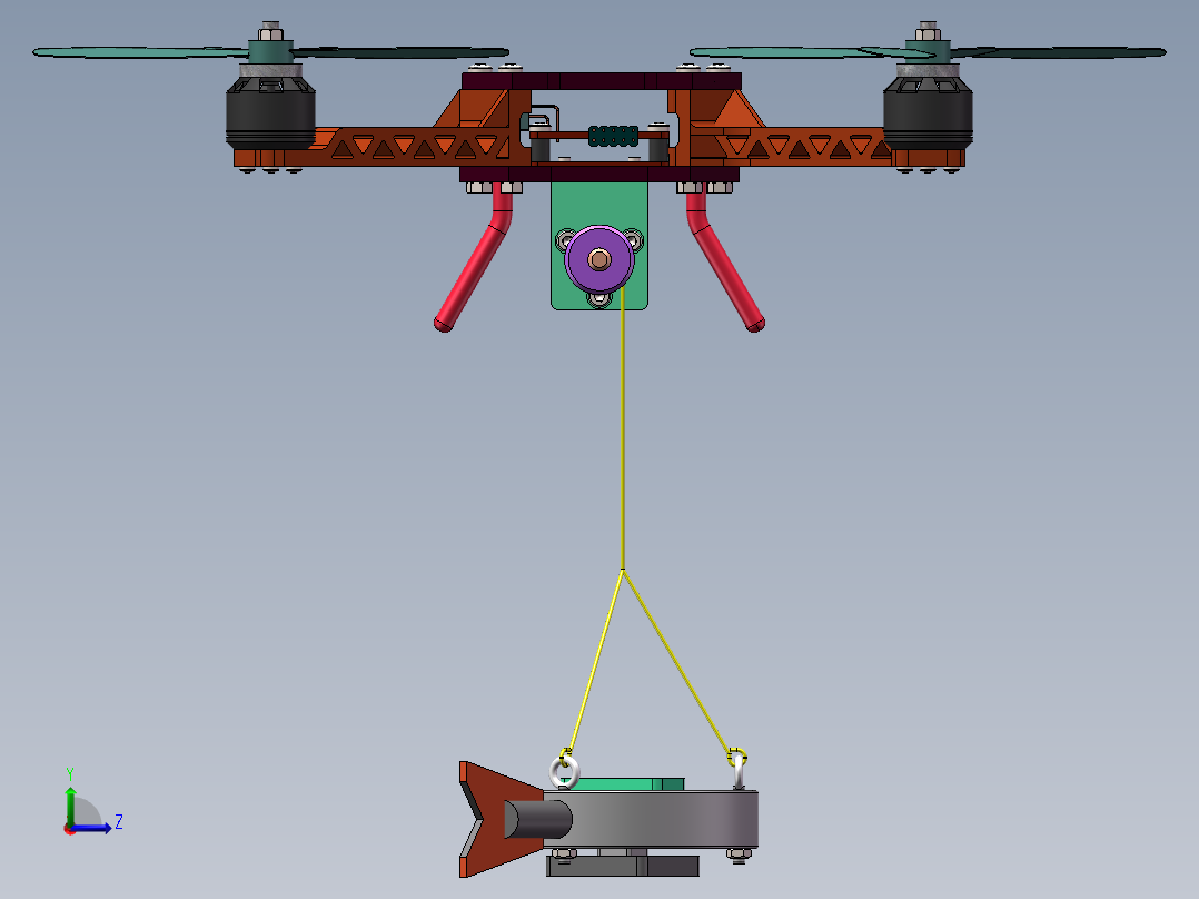 无人机环境监测左视图