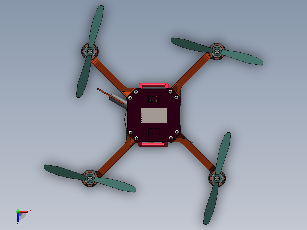 无人机环境监测俯视图