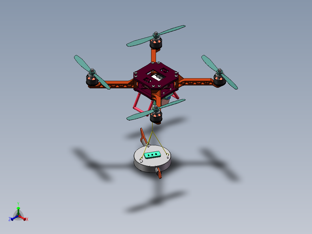无人机环境监测正等轴测图