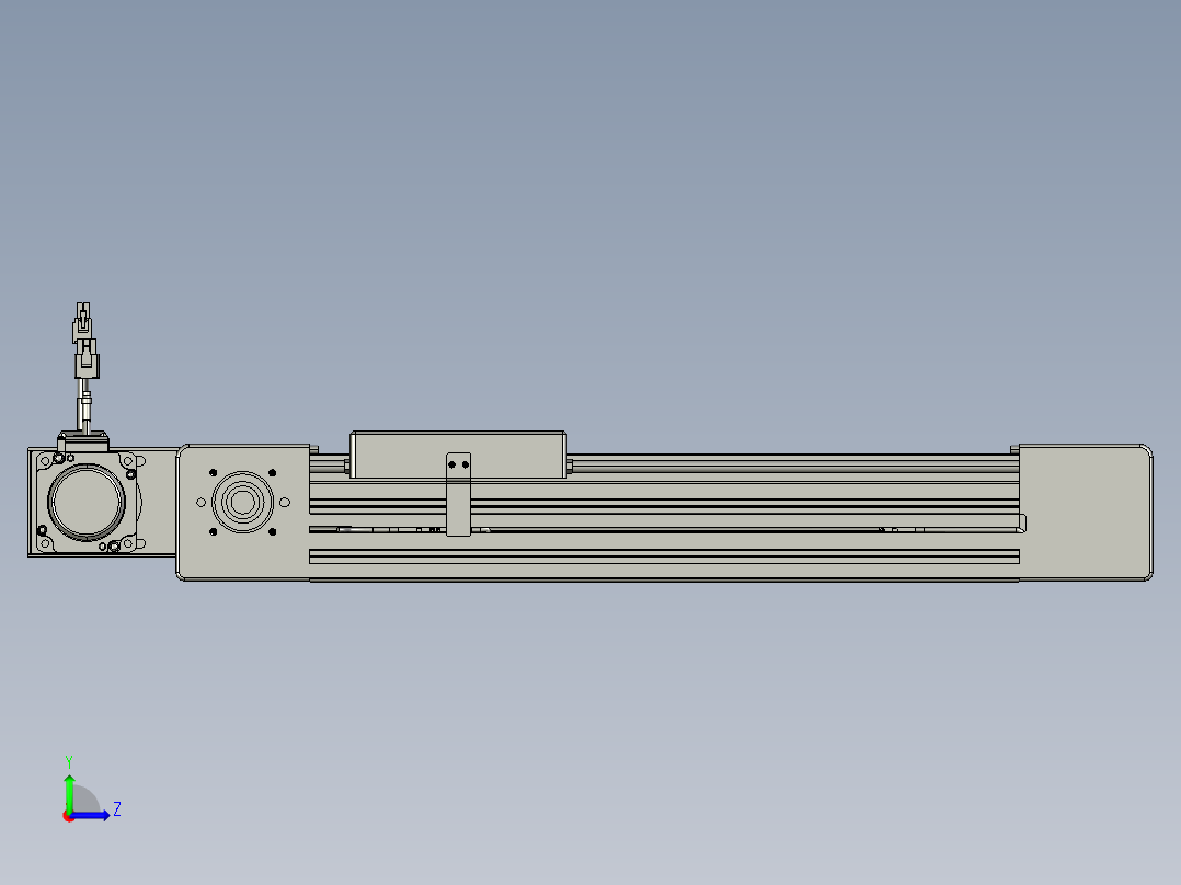 威洛博直线电机模组EB6-L70-S250-BR-P40-MS3左视图