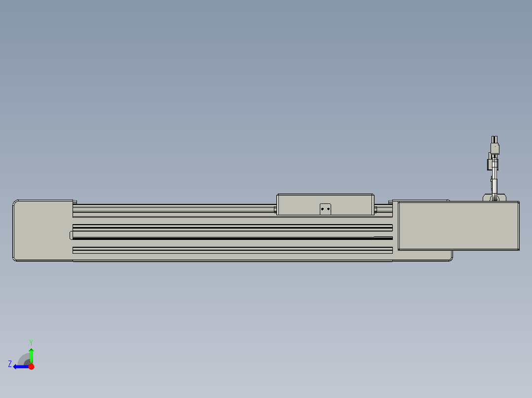 威洛博直线电机模组EB6-L70-S250-BR-P40-MS3右视图