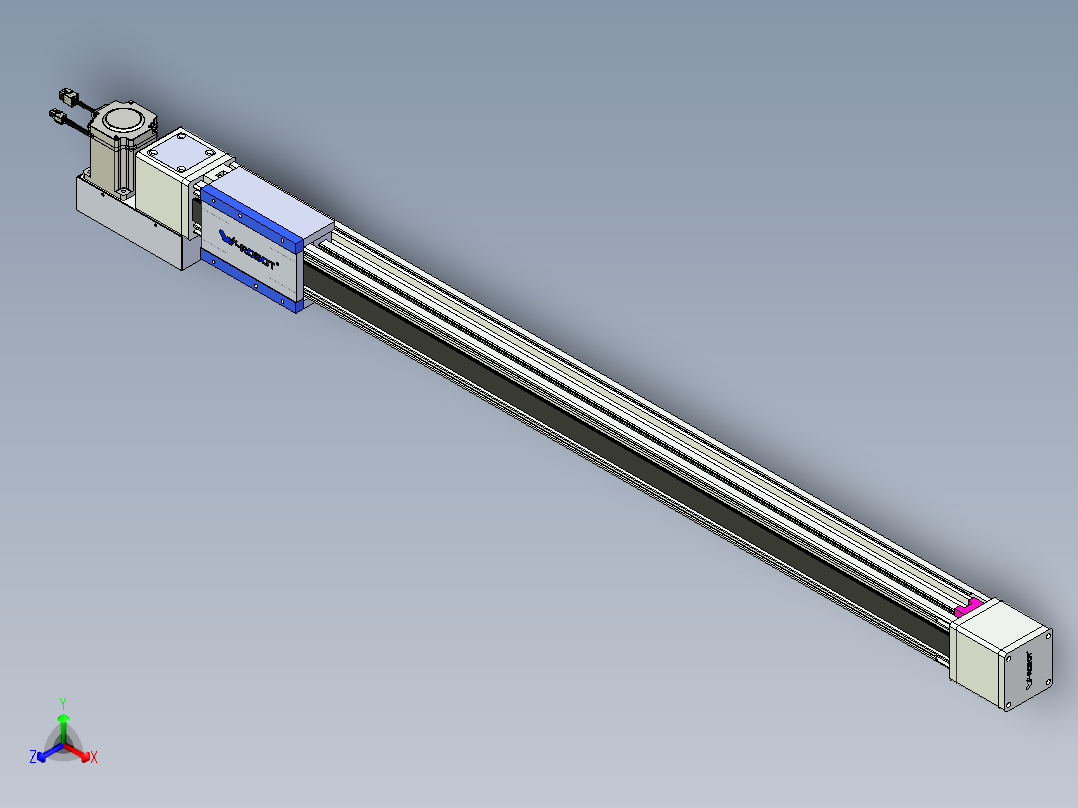 威洛博LB.GB同步带传动--欧规系列GB8-L96-S1200-BL-P75正等轴测图