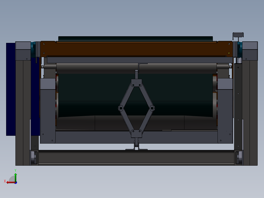 伸缩皮带线3D图纸后视图