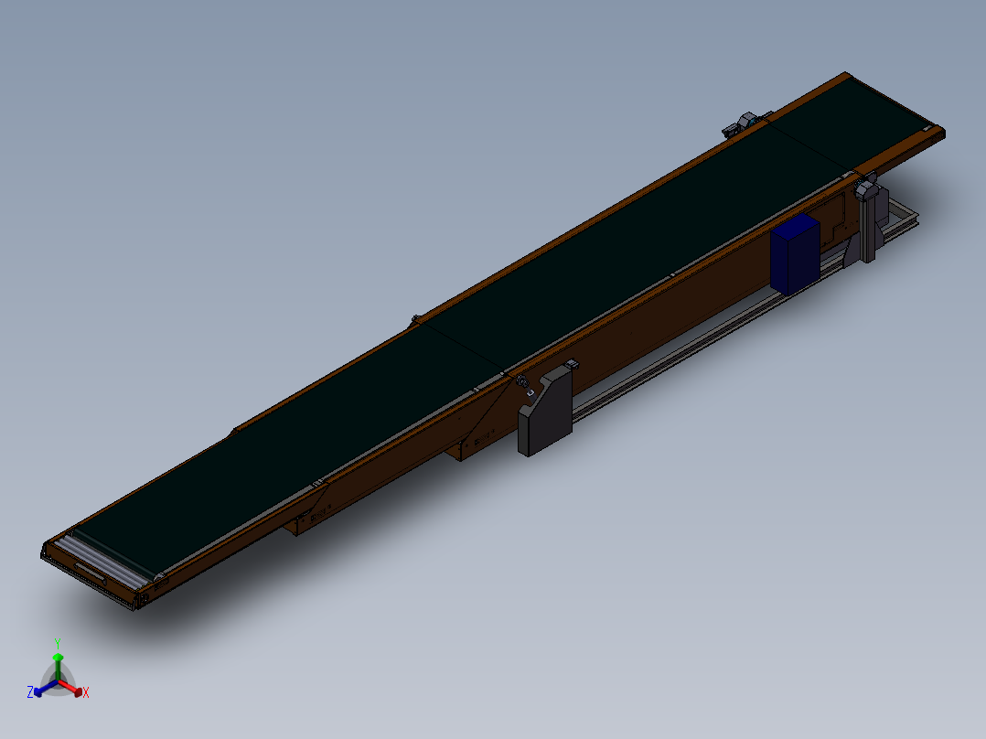 伸缩皮带线3D图纸正等轴测图