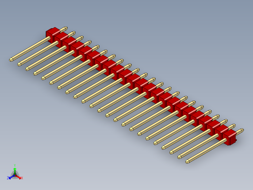 彩色公头100mil（2.54mm）系列-DS1021_red_1x23p_100mil_Type5_rev1.0