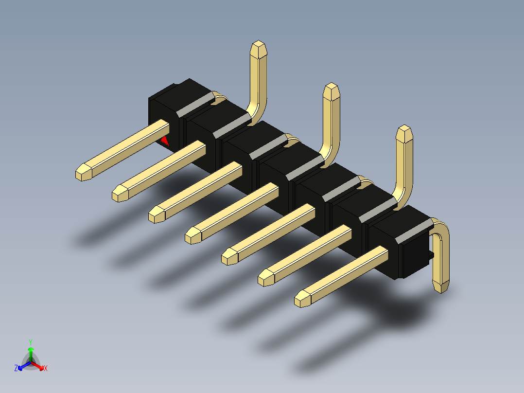 彩色公排针 100mil 2.54mm 系列-DS1022_black_07p_100mil_Type_SMT_R2_rev1.0