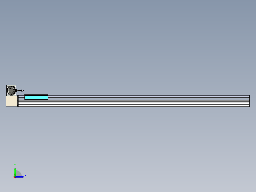 同步带滑台-半封闭B22H-L100-C-S1850-RU-P75-D3-N5左视图