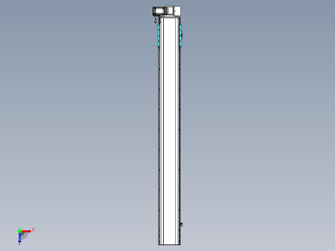 同步带滑台-半封闭B22H-L100-C-S1850-RU-P75-D3-N5俯视图