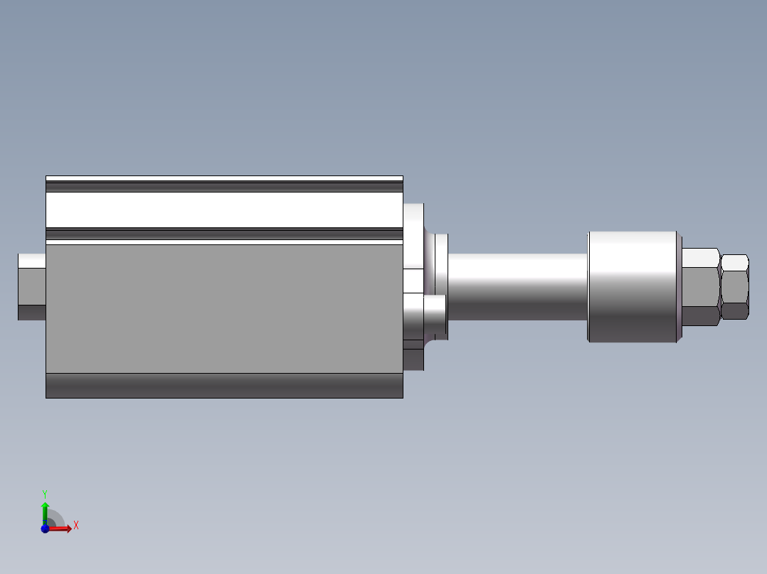 气缸CDQ2B25-25DZ-XC8前视图