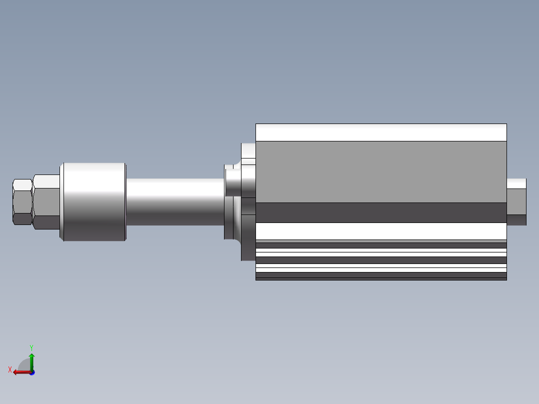 气缸CDQ2B25-25DZ-XC8后视图