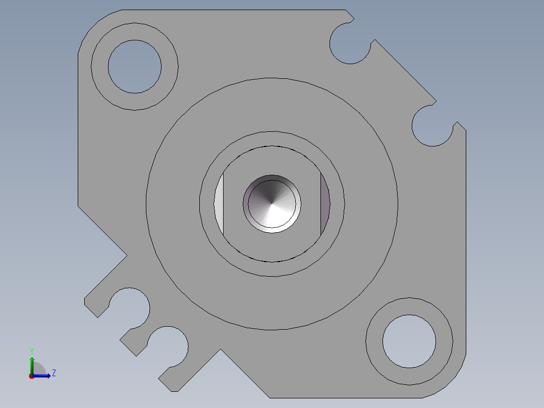 气缸CDQ2B25-25DZ-XC8左视图