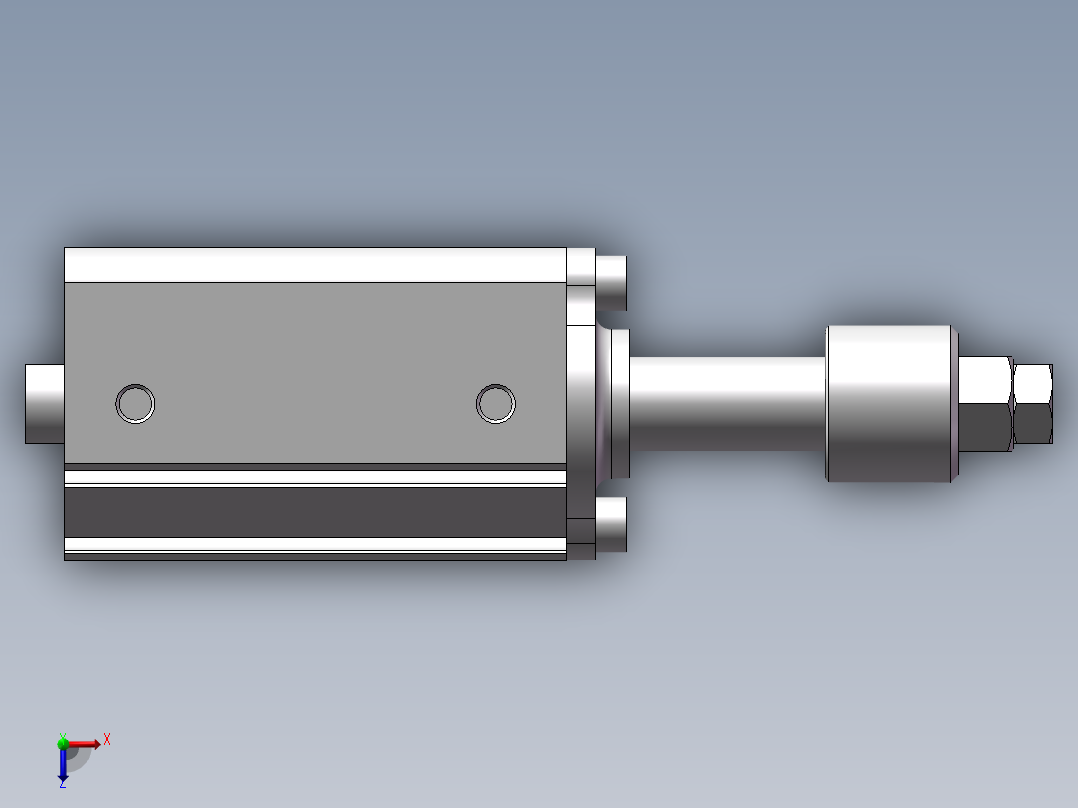 气缸CDQ2B25-25DZ-XC8俯视图