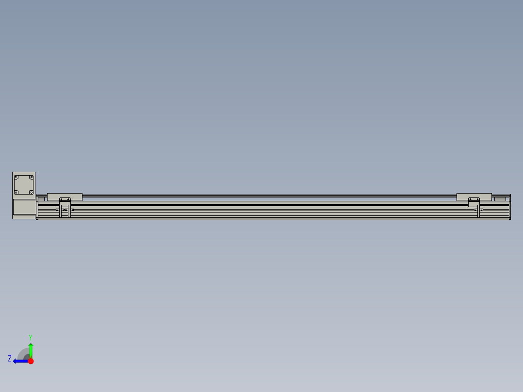 直线模组WG-LHB12-S1250-LU设计图纸右视图