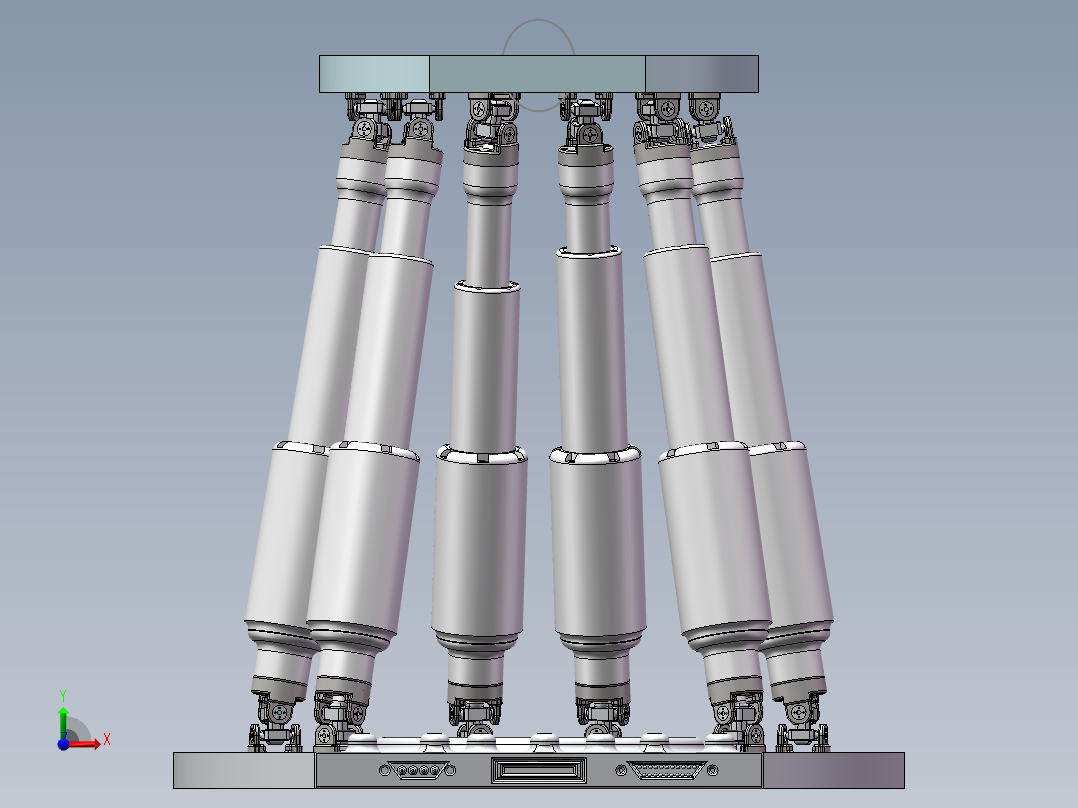 Stewart并联机器人前视图