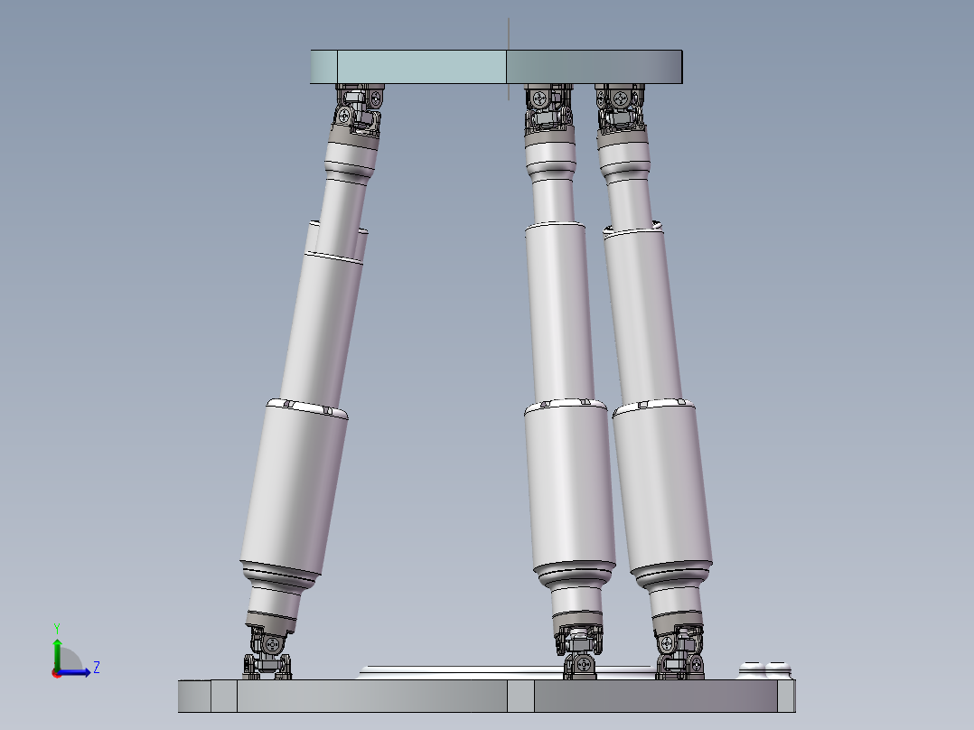 Stewart并联机器人左视图