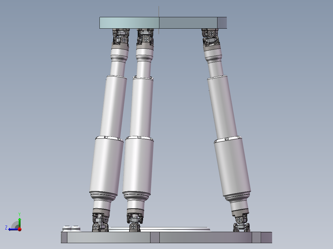 Stewart并联机器人右视图