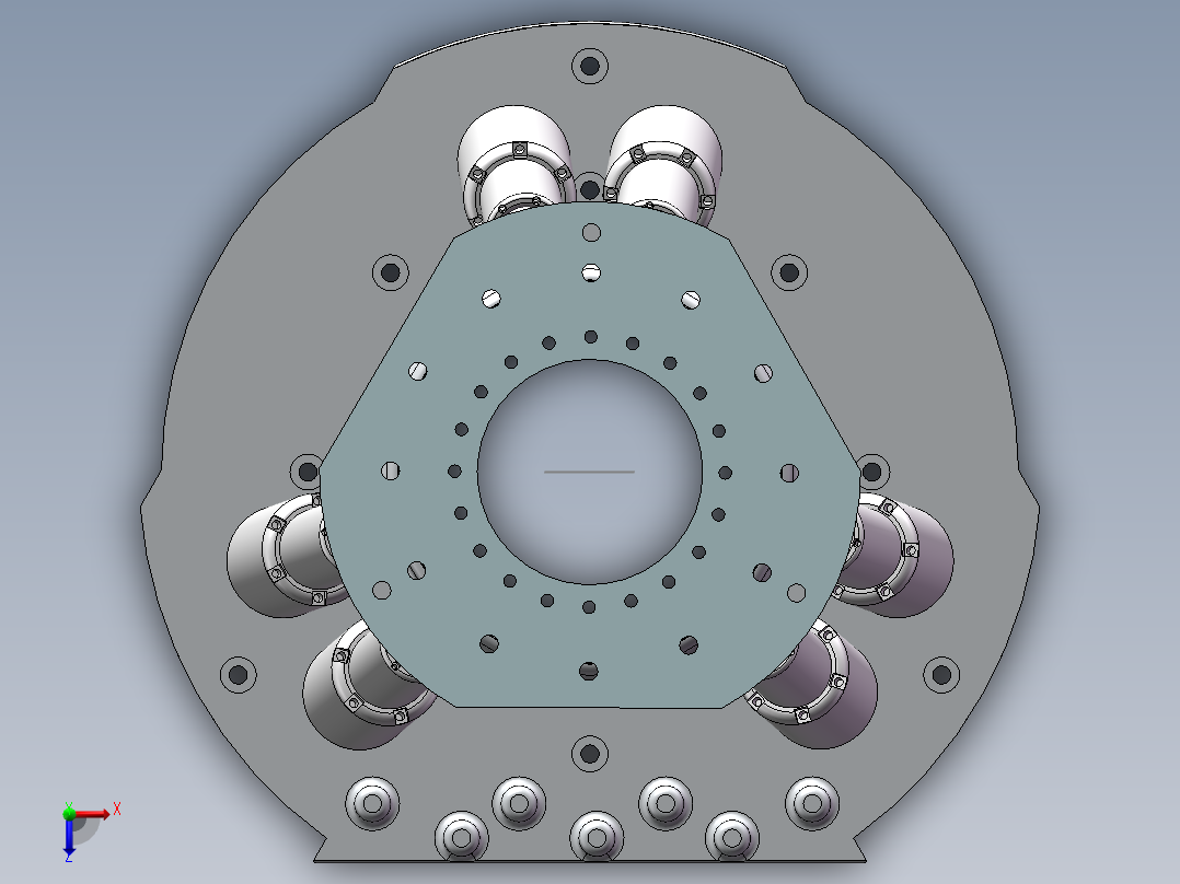 Stewart并联机器人俯视图