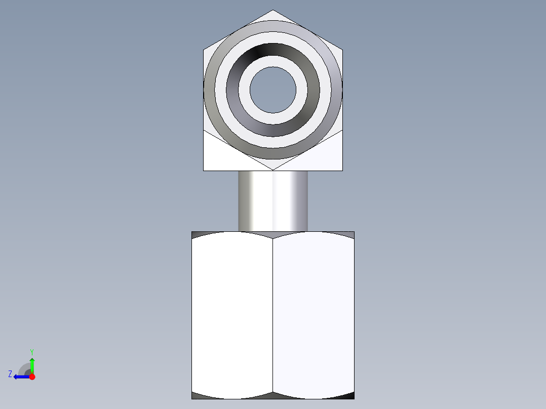 卡套式工业通用硬管接头EO_Standpipe_branch_tee_EVT06LOMD71右视图