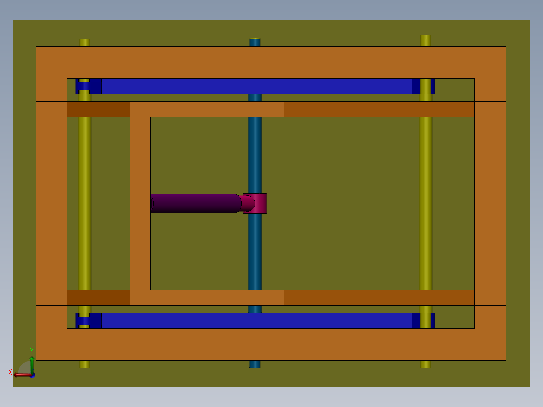 升降式楼梯平台后视图