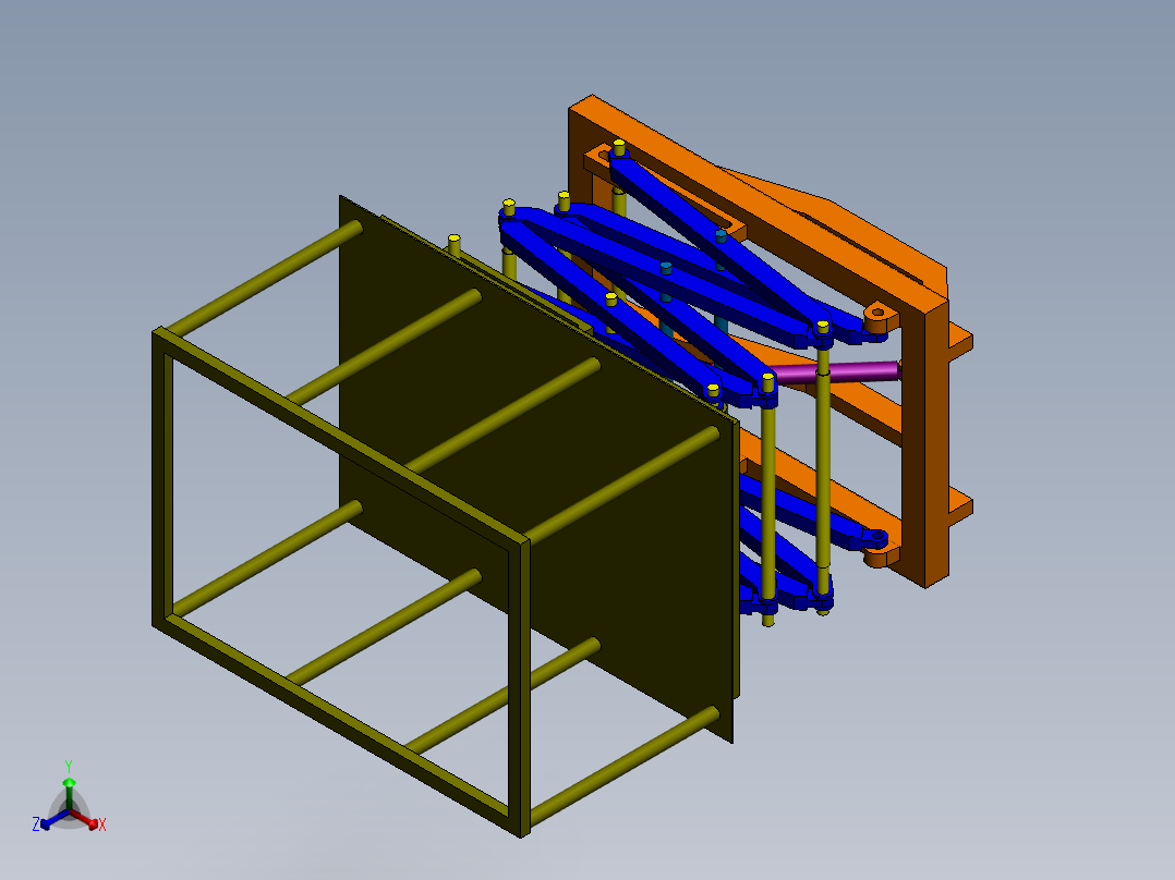 升降式楼梯平台正等轴测图