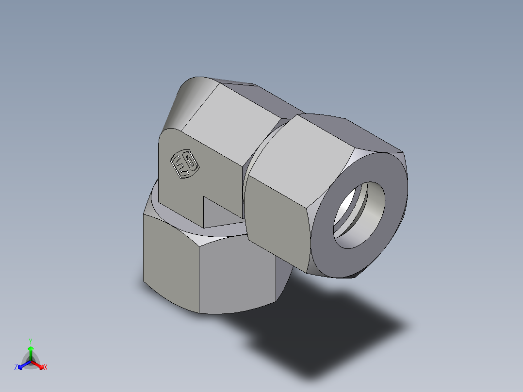 卡套式工业通用硬管接头EO_Swivel_nut_elbow_EW16ZS71