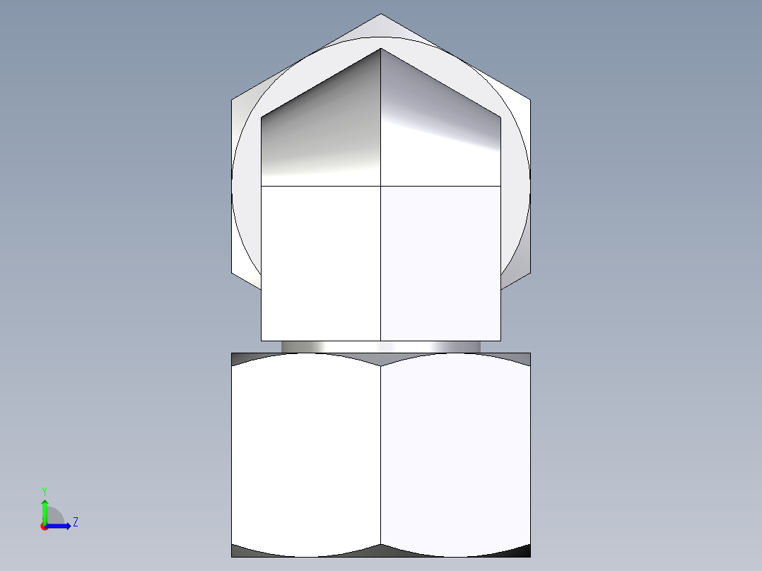 卡套式工业通用硬管接头EO_Swivel_nut_elbow_EW16ZS71左视图