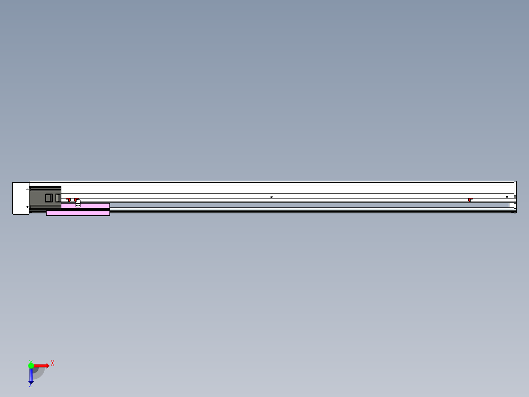 VF丝杆传动-一般环境VF22-L20-C-S1350-BR-P75-C4俯视图