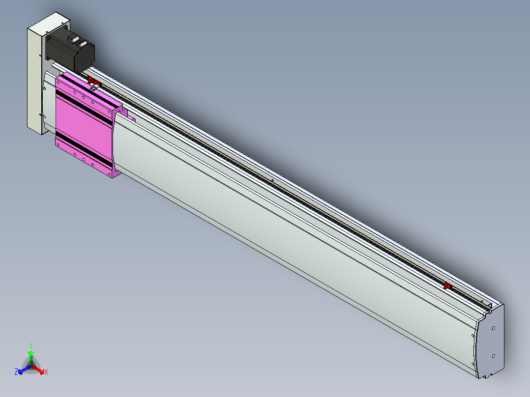 VF丝杆传动-一般环境VF22-L20-C-S1350-BR-P75-C4正等轴测图