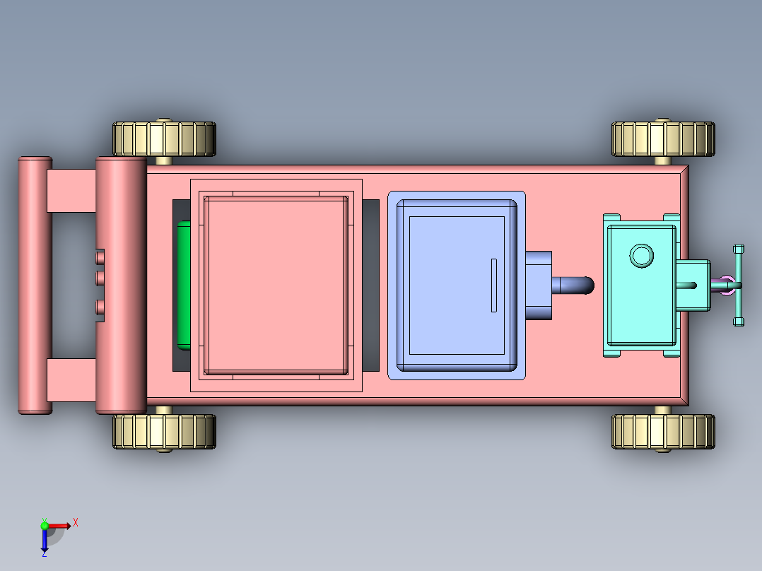 沥青道路维修装置俯视图