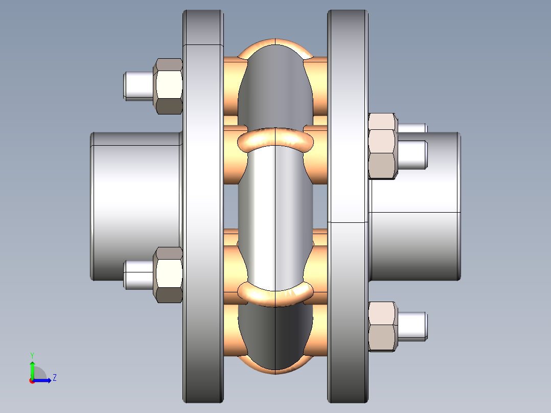 弹性联轴器5左视图
