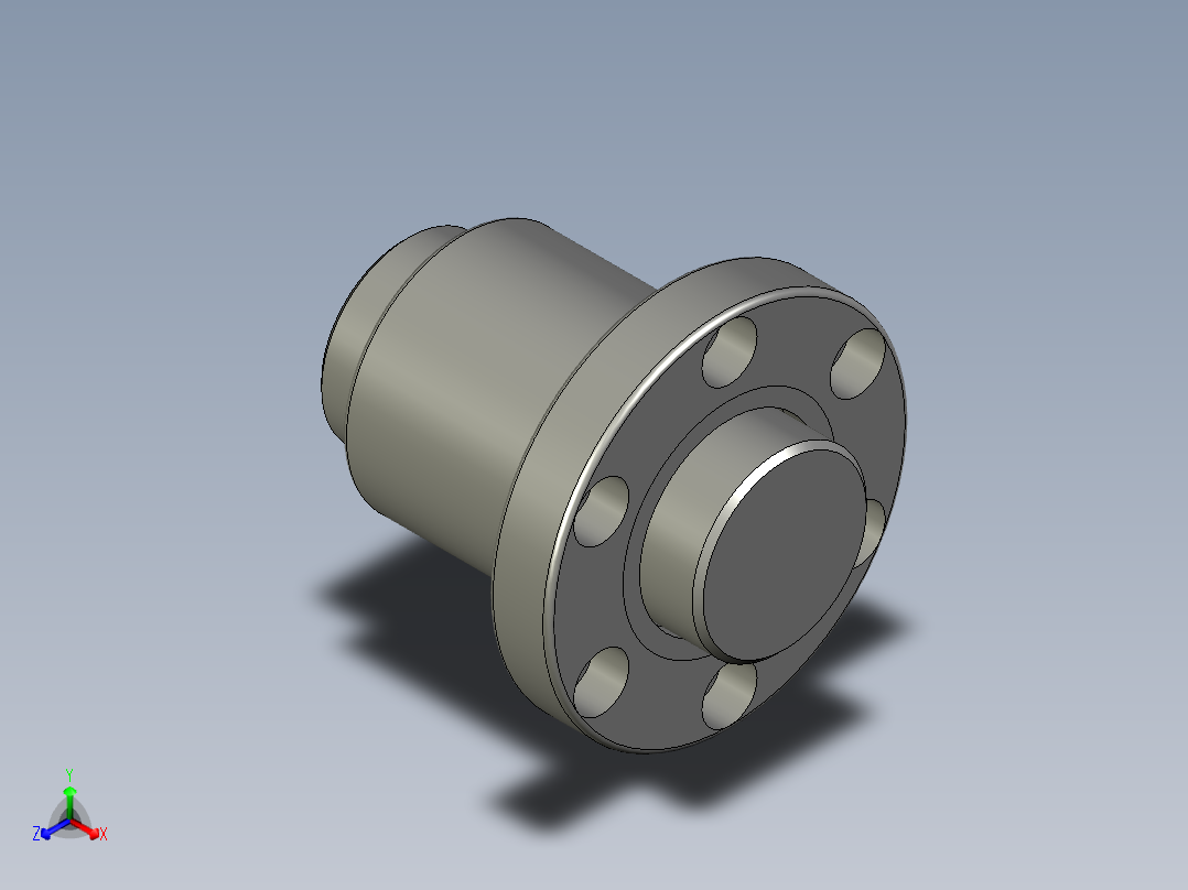 山云日尚SYS滚珠丝杠SFI6310.stp正等轴测图