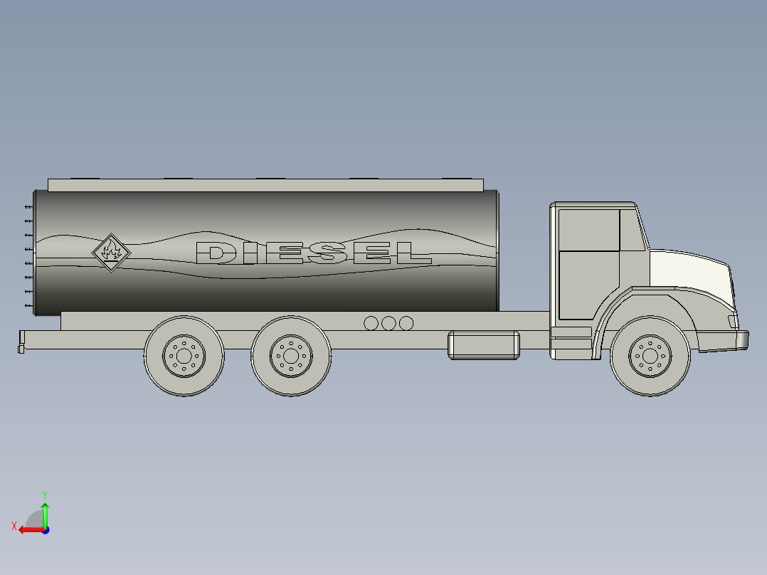奔驰卡车后视图