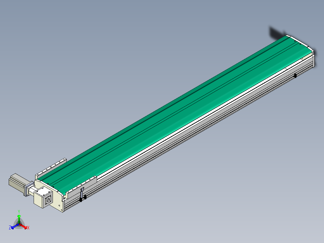 东锦同步带传动-直线滑台模组DH270B-C-L150-S1900-BL-P750W-C3正等轴测图