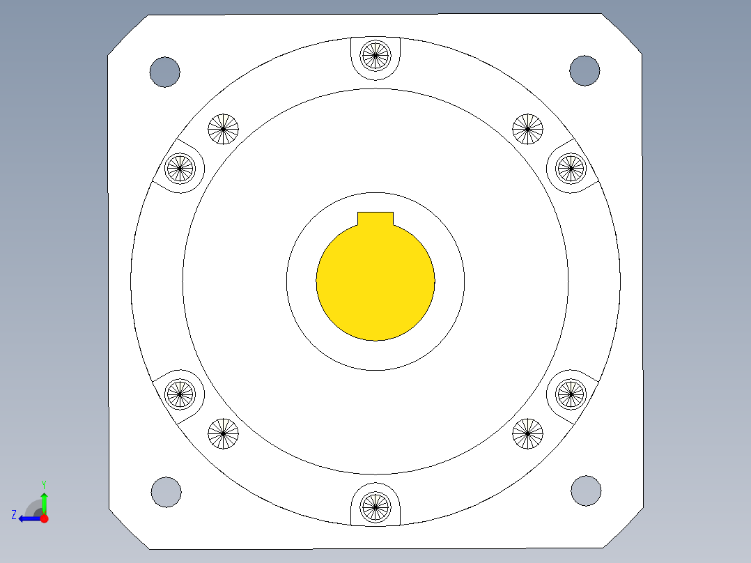 直齿孔PLE160-L1 35-114.3-200-M12.stp右视图