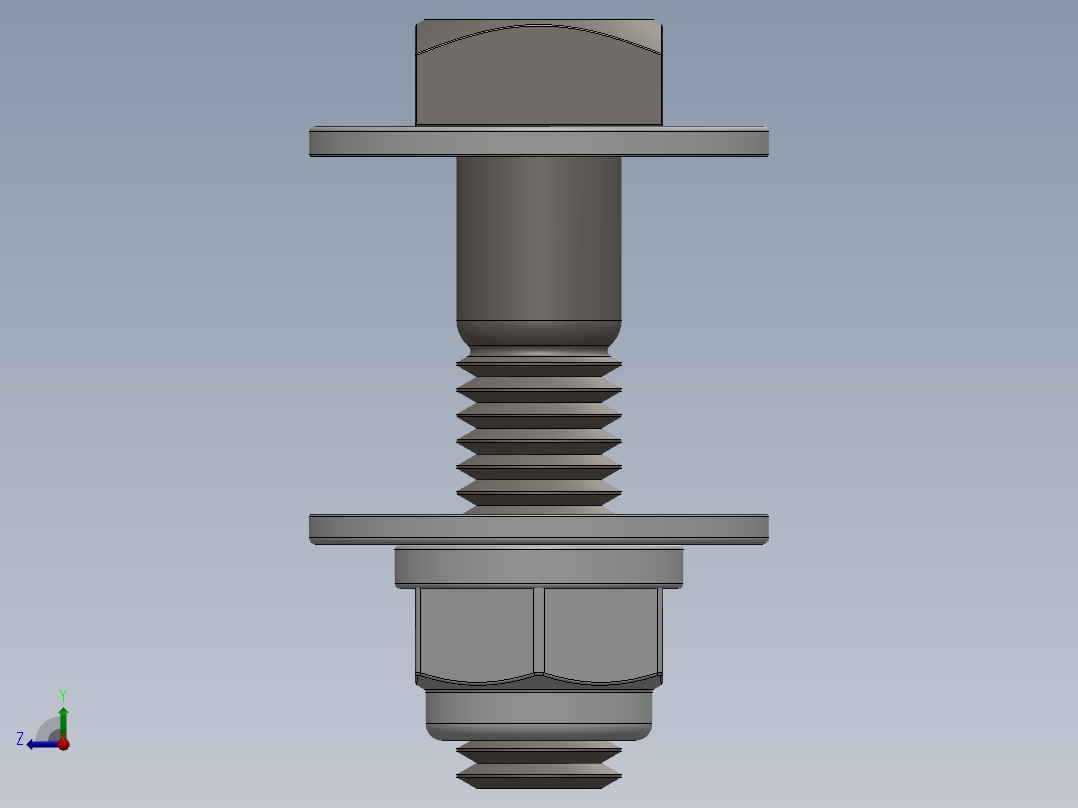 紧固件-0.5000 Square Head Bolt右视图