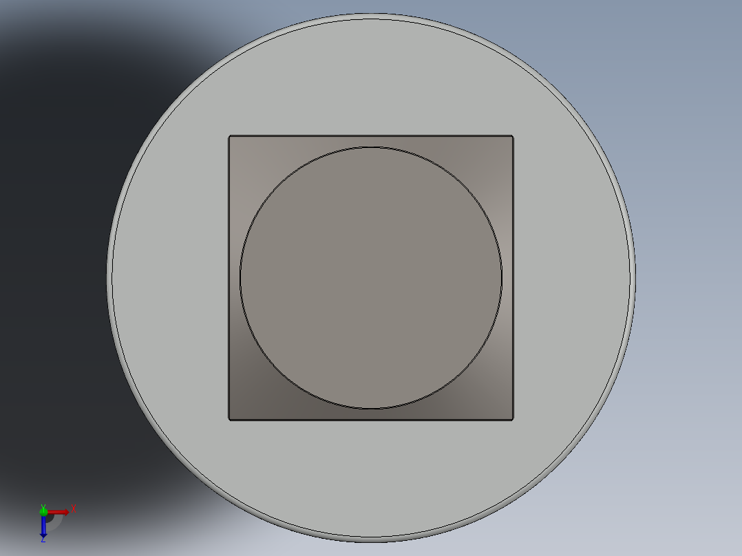 紧固件-0.5000 Square Head Bolt俯视图