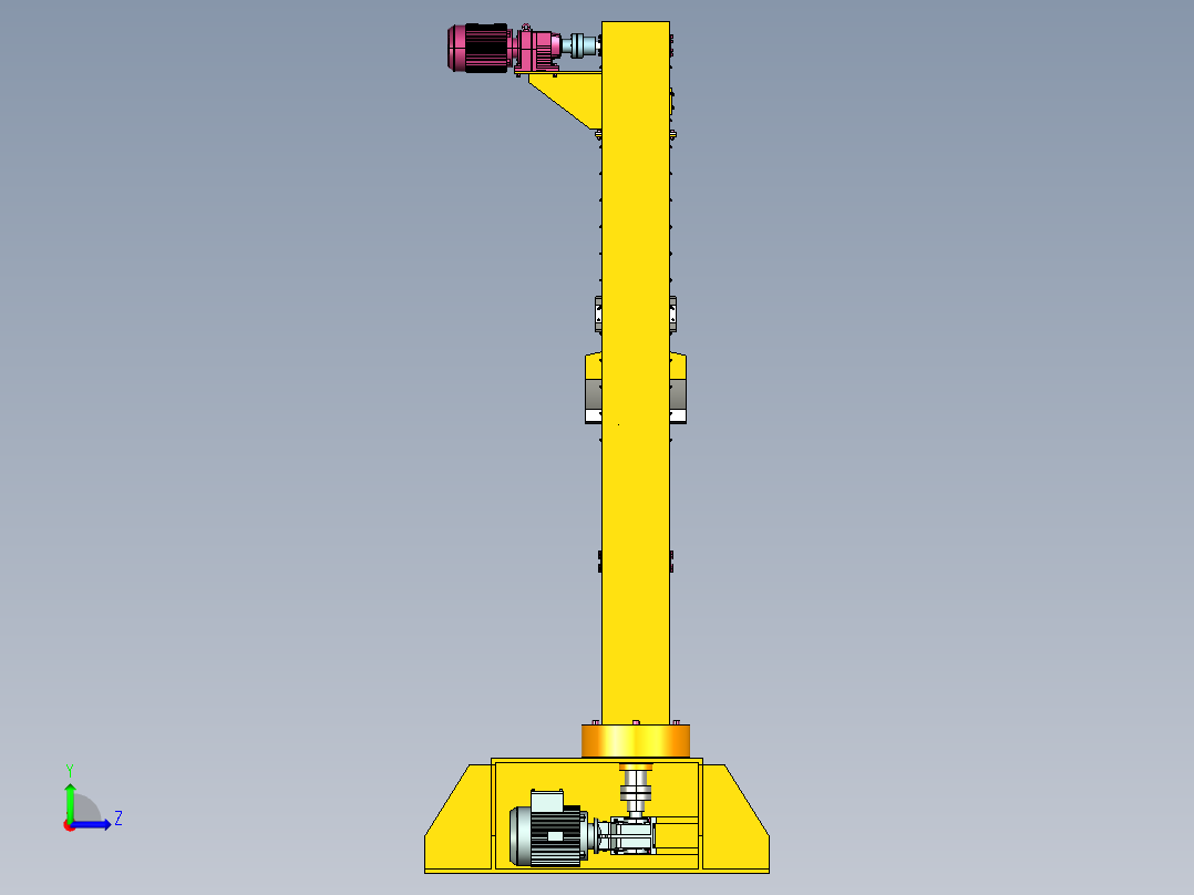 三维模型-平行手臂机械手左视图