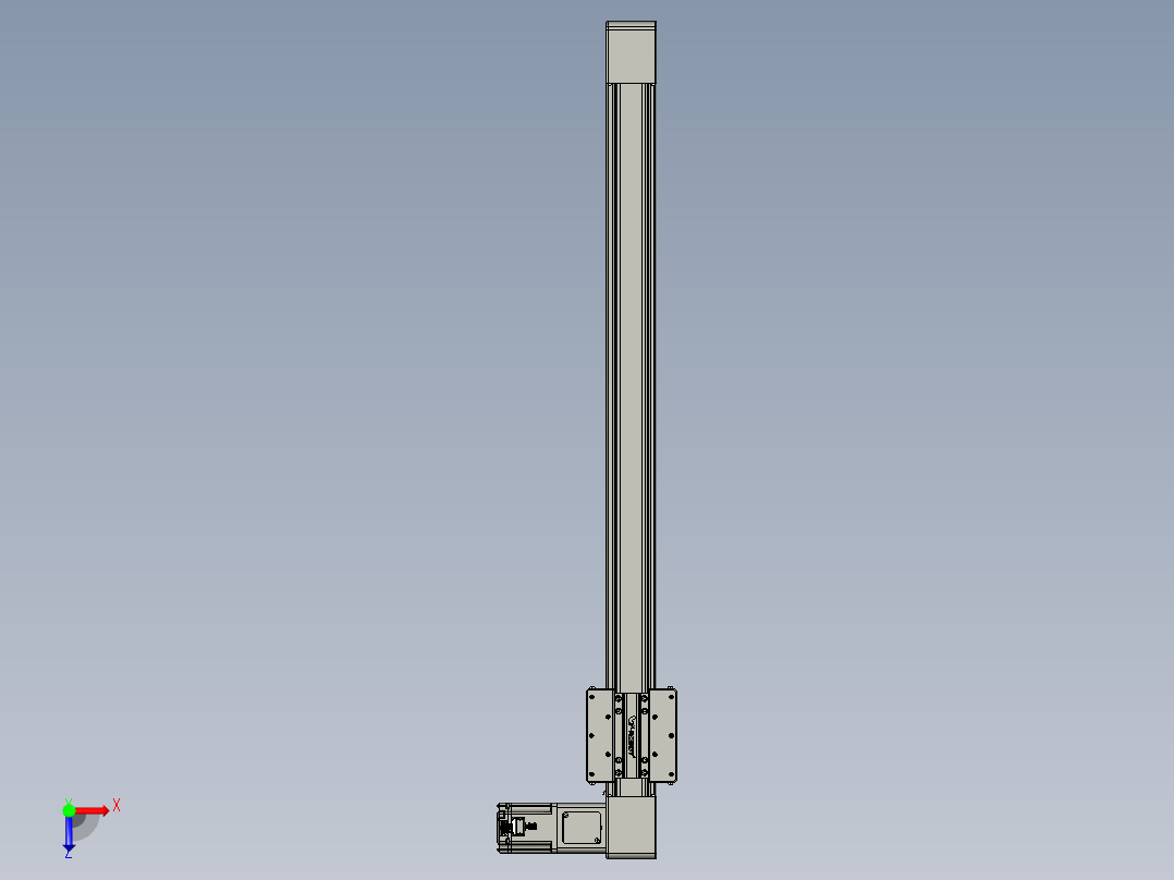 威洛博直线电机模组EB8-L200-S950-R-P75-MS3俯视图