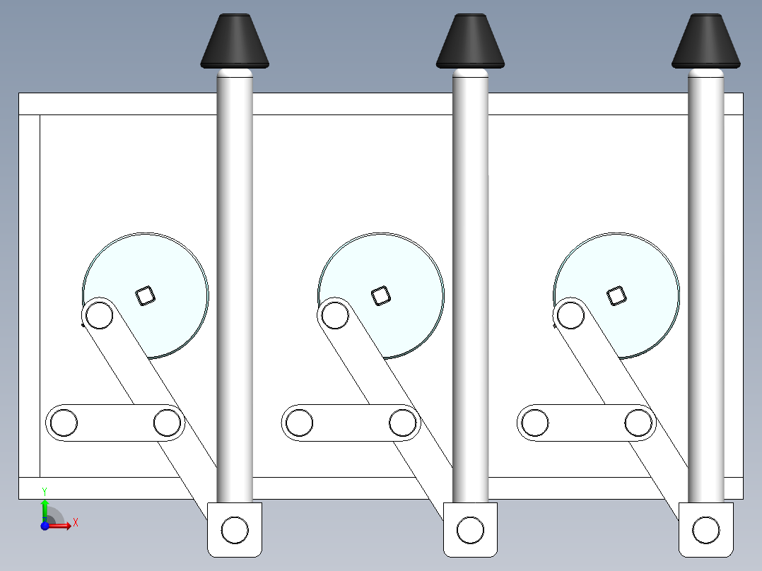 步行四边形机器人前视图
