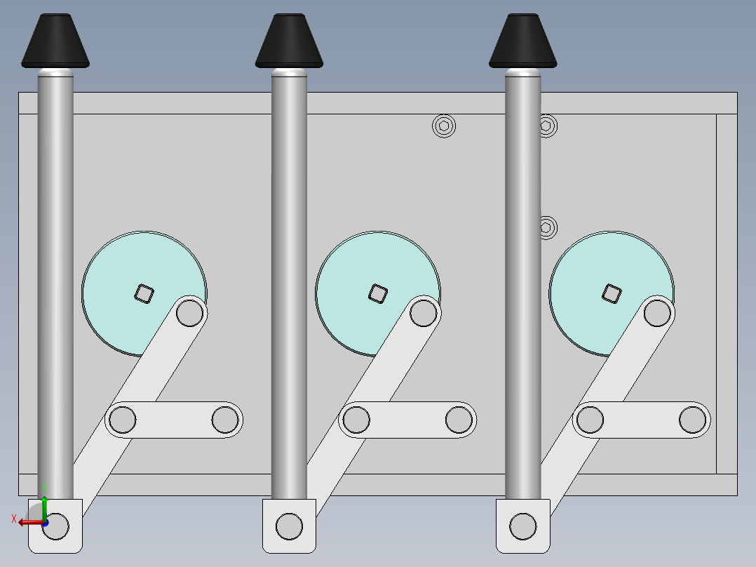 步行四边形机器人后视图