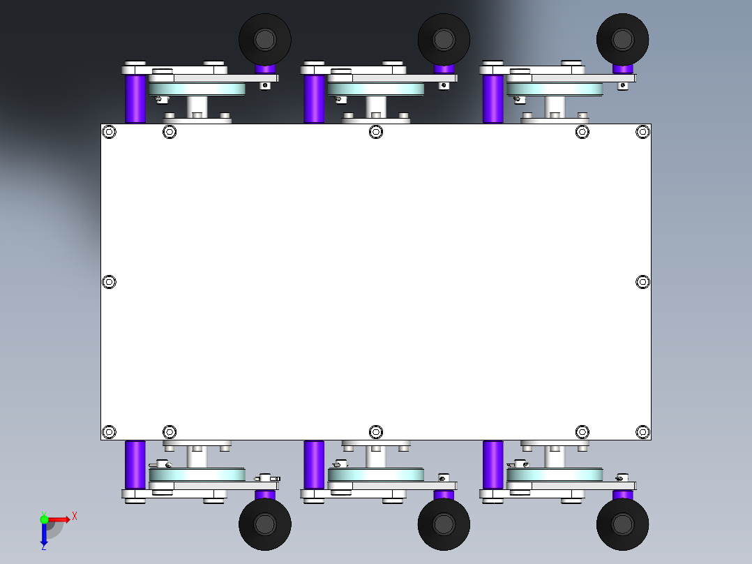 步行四边形机器人俯视图