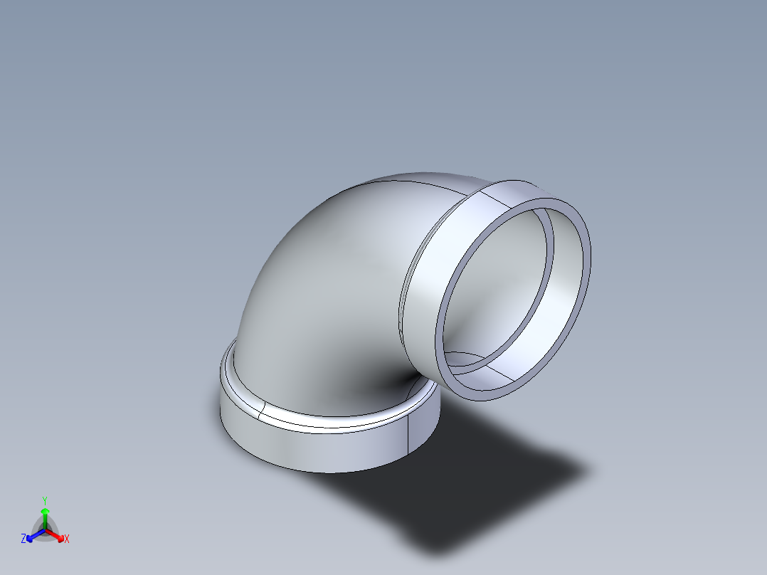 船舶管路系统S2_SeaDrainPLUS_1-4LongBend-SxS_37E162704_4in Sea Drain Plus - 91.2 Long Sweep - SxS正等轴测图