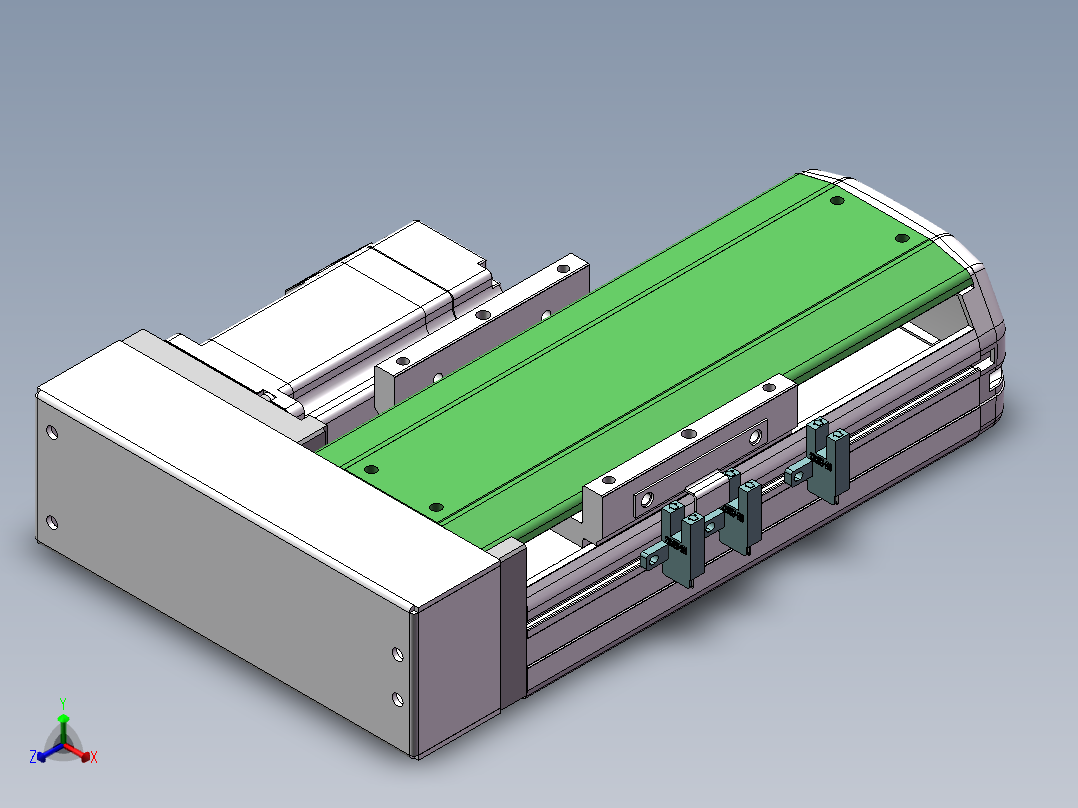 MTH丝杆半封闭模组MTH10-BR-60正等轴测图