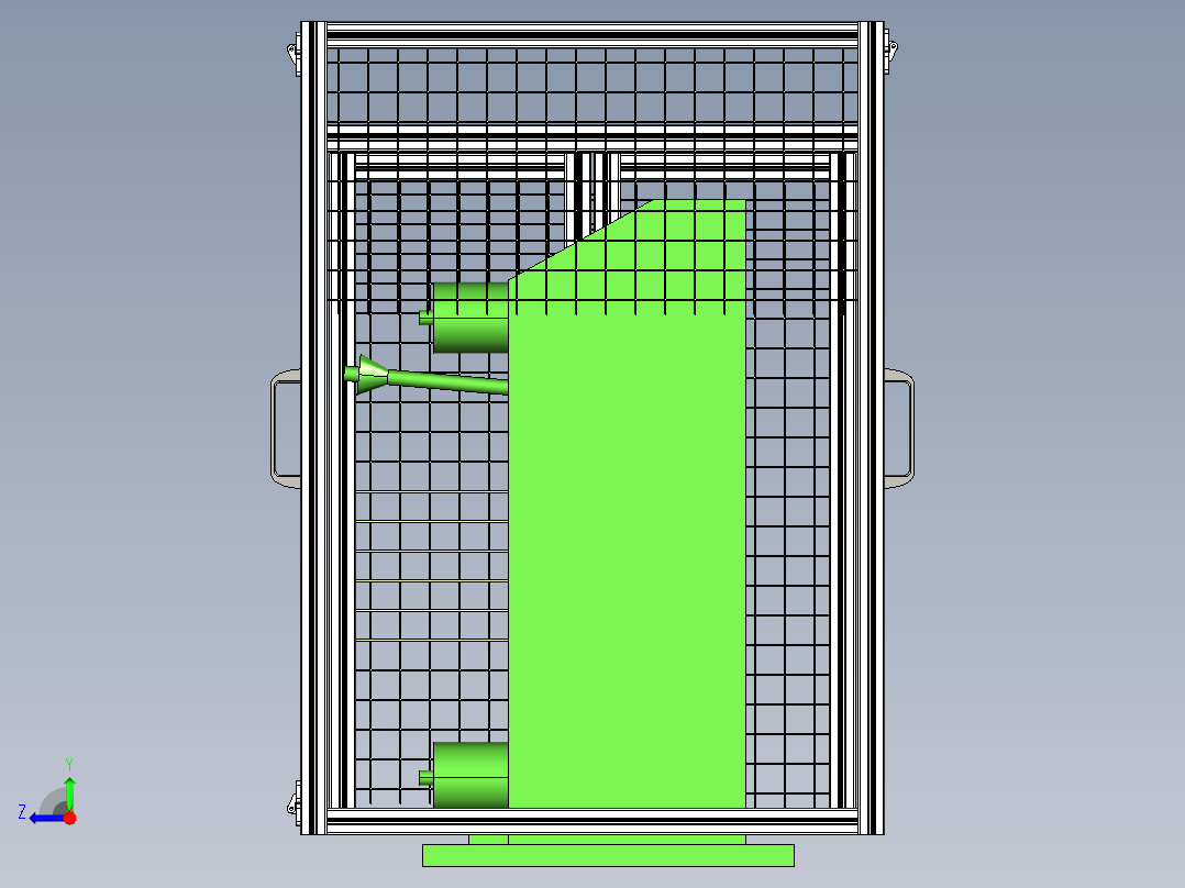 工业设备栅栏右视图