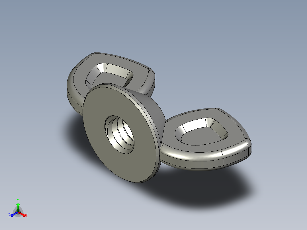 WING NUT 8-32 Thread size 27-64in Base Diameter.STEP