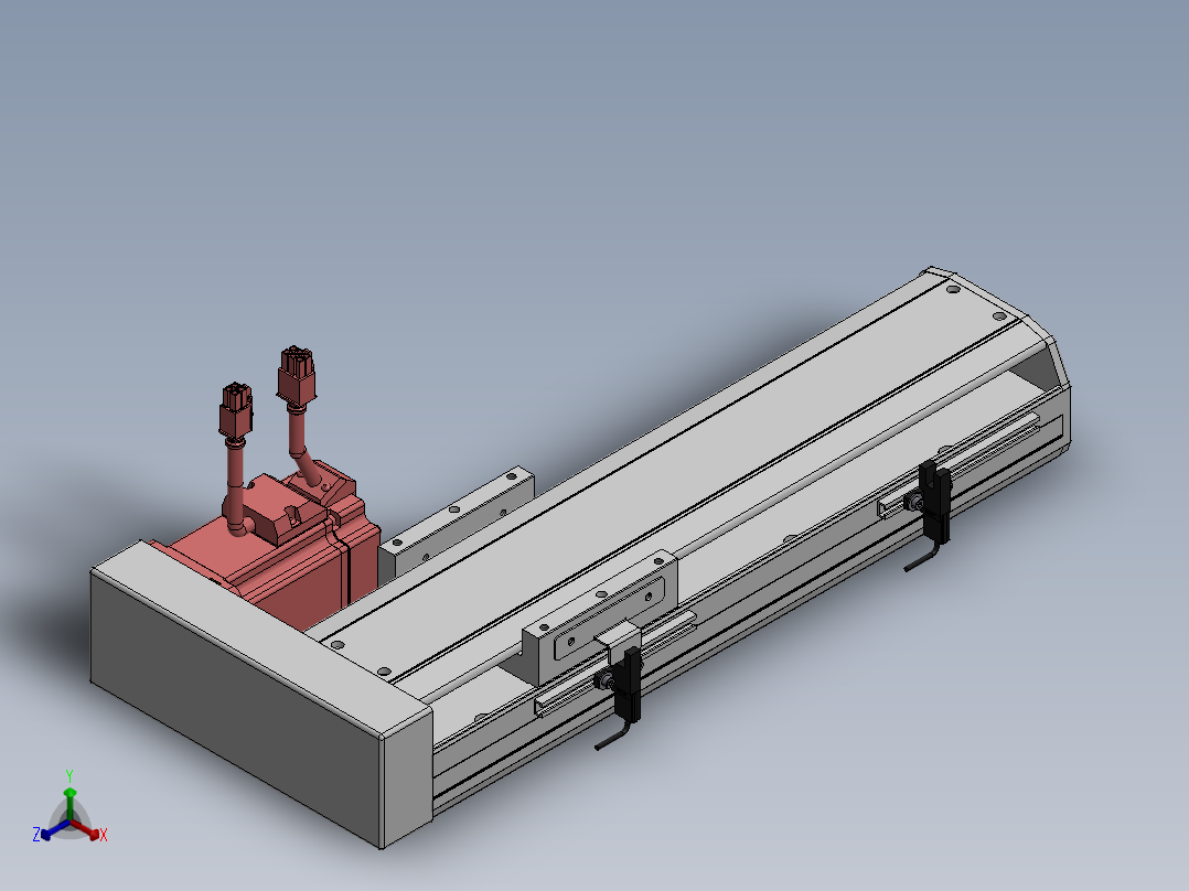 精密模组MY120-T10-200L-BR-P20B-C4-C正等轴测图