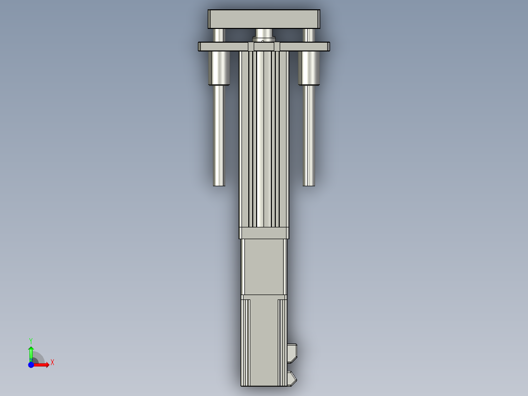 12VZ电动缸-VZ6D-S100-BC前视图