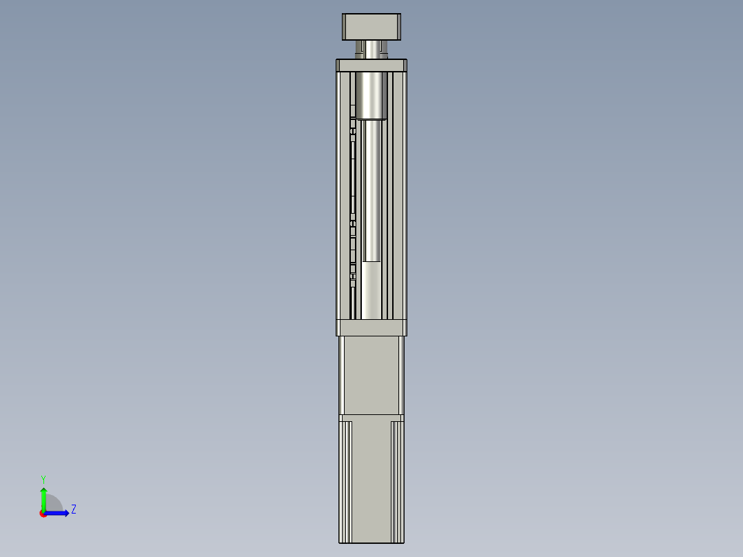 12VZ电动缸-VZ6D-S100-BC左视图